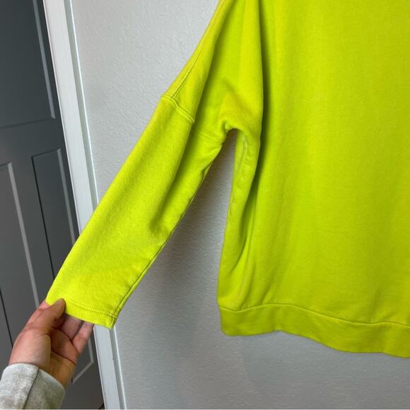 FOREVER 21 Neon Yellow/Green Crewneck Sweatshirt Size S - Picture 6 of 7